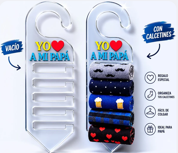 Colgador de calcetines personalizado