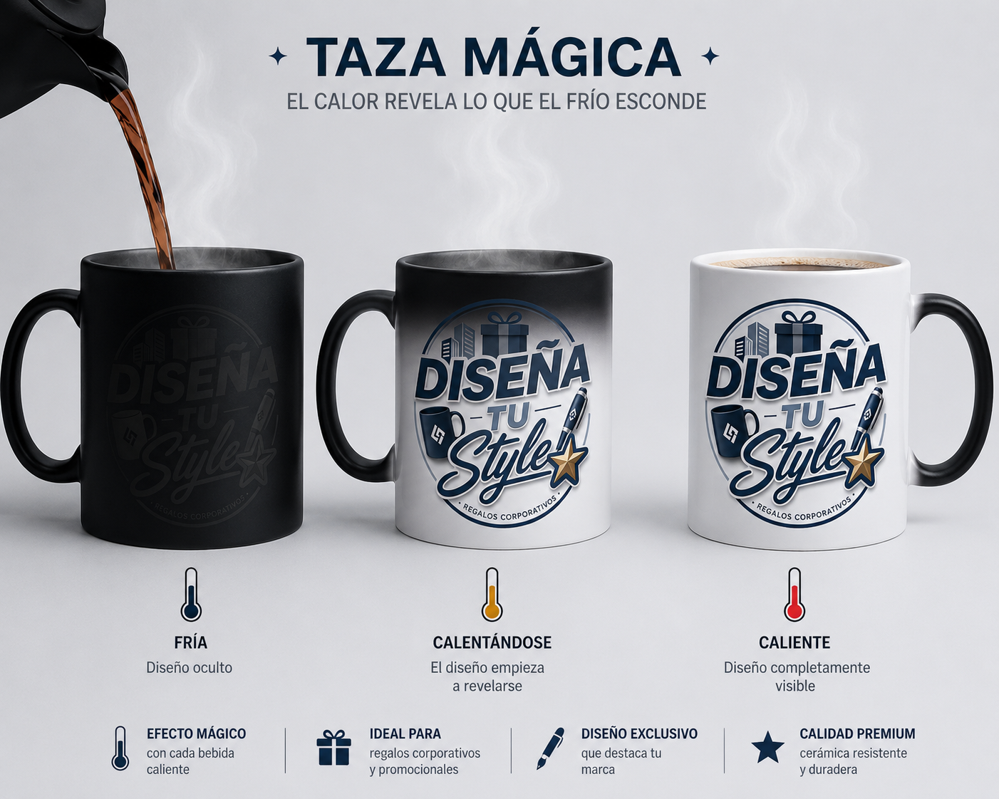 Taza mágica corporativa